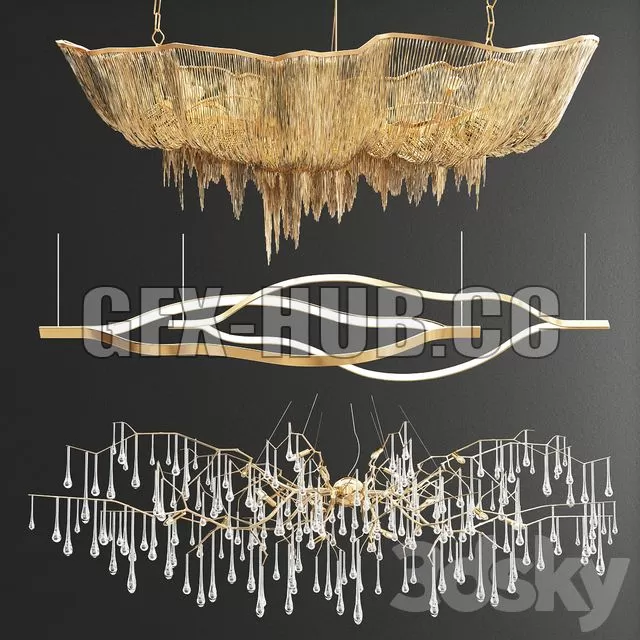 FURNITURE 3D MODELS – Atlantis Henge Bijout Chandelier