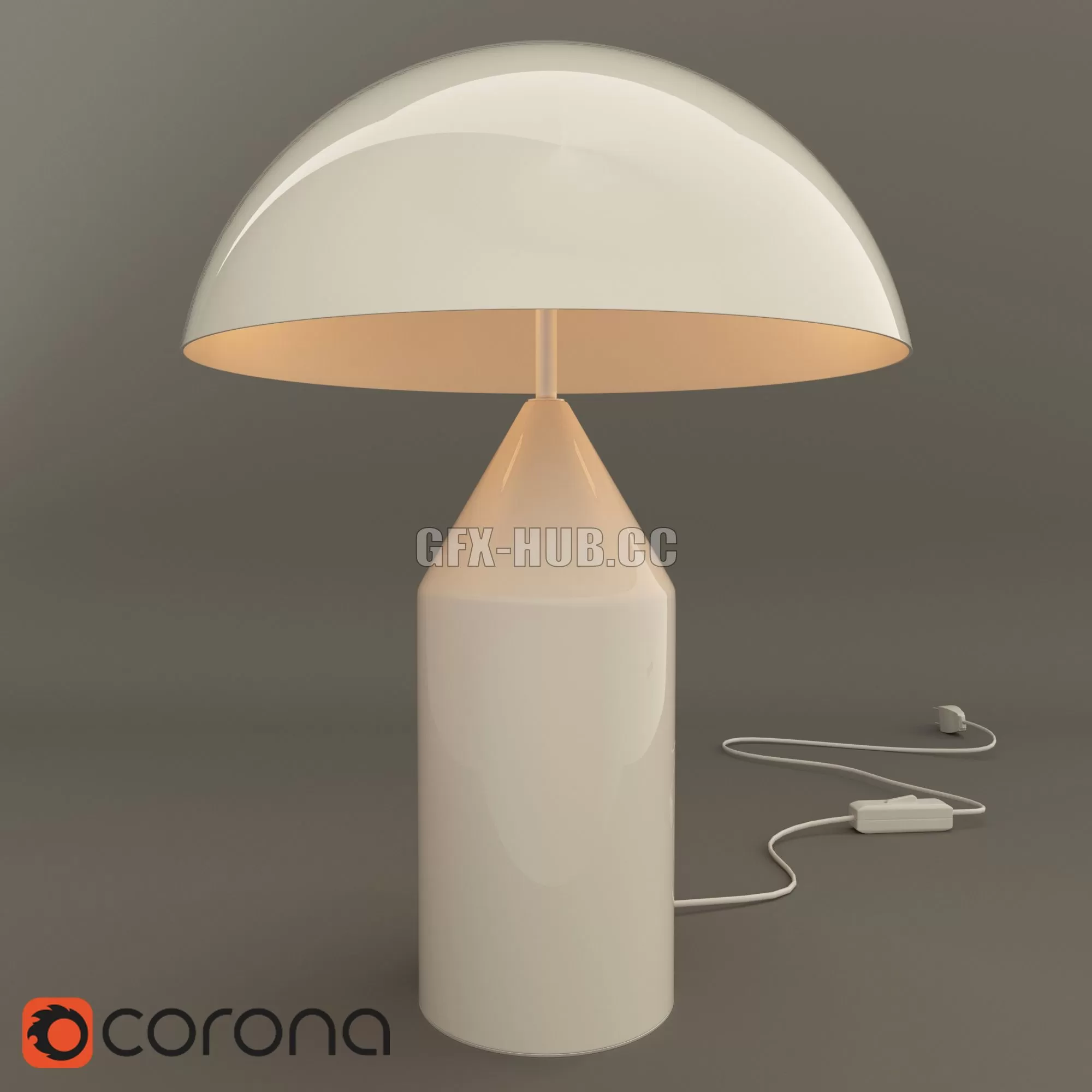 FURNITURE 3D MODELS – Atollo Table Lamp by Oluce