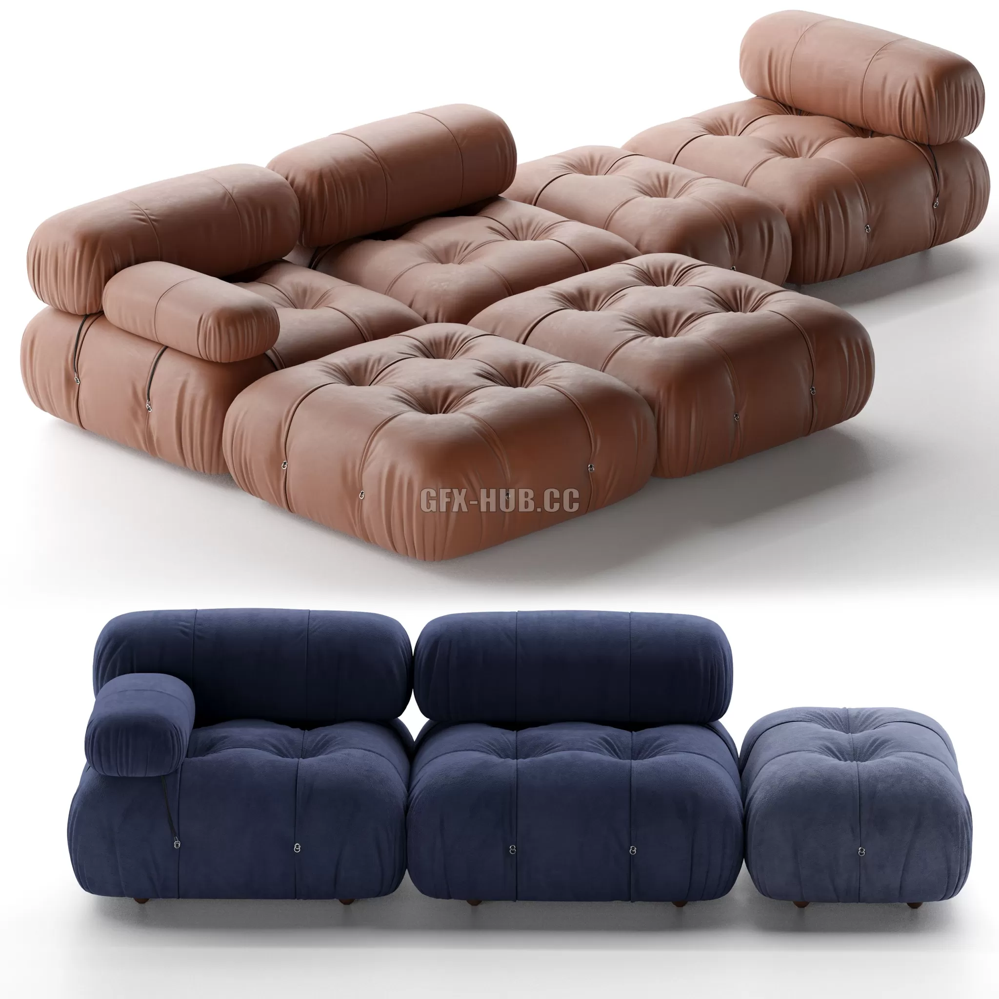 FURNITURE 3D MODELS – B&B Italia Camaleonda Sofa