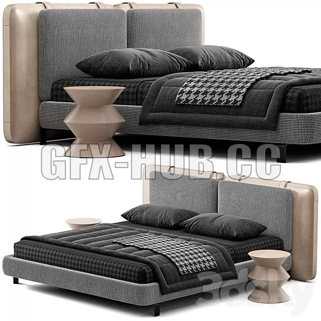 FURNITURE 3D MODELS – Bed Minotti Tatlin Soft FURNITURE 3D MODELS – Bed Minotti Tatlin Soft