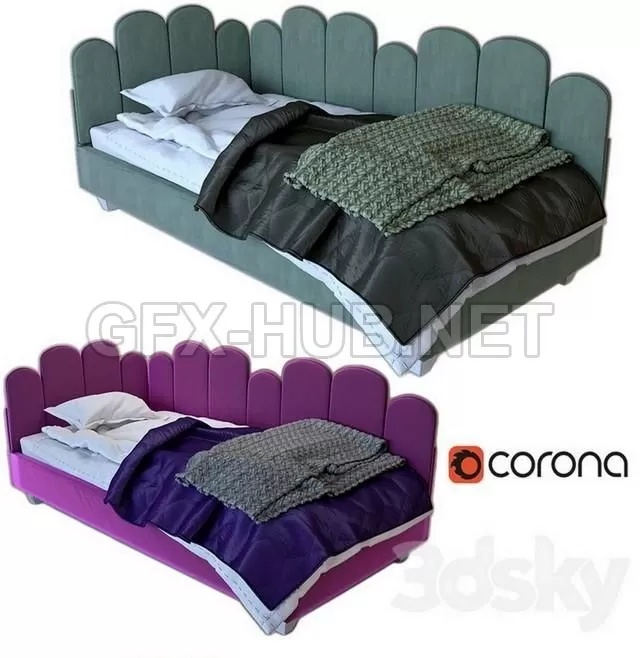 FURNITURE 3D MODELS – Bed molly FURNITURE 3D MODELS – Bed molly