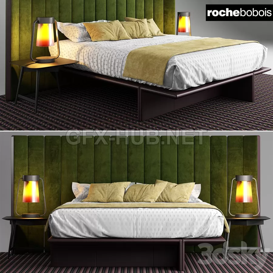 FURNITURE 3D MODELS – Bed roche bobois backstage bed FURNITURE 3D MODELS – Bed roche bobois backstage bed