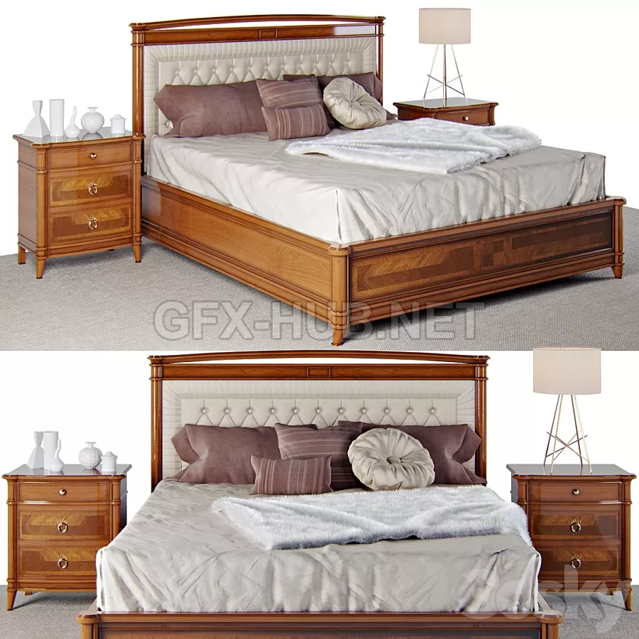 FURNITURE 3D MODELS – Bed Signorini & Coco – Carlotta FURNITURE 3D MODELS – Bed Signorini & Coco – Carlotta