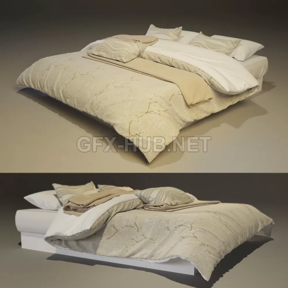 FURNITURE 3D MODELS – Beige blanket FURNITURE 3D MODELS – Beige blanket