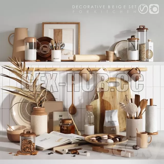 FURNITURE 3D MODELS – BEIGE KITCHEN SET FURNITURE 3D MODELS – BEIGE KITCHEN SET