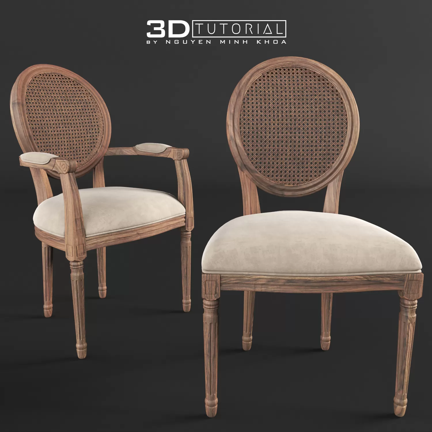 FURNITURE 3D MODELS – Beige Louis Chairs model by NguyenMinhKhoa FURNITURE 3D MODELS – Beige Louis Chairs model by NguyenMinhKhoa