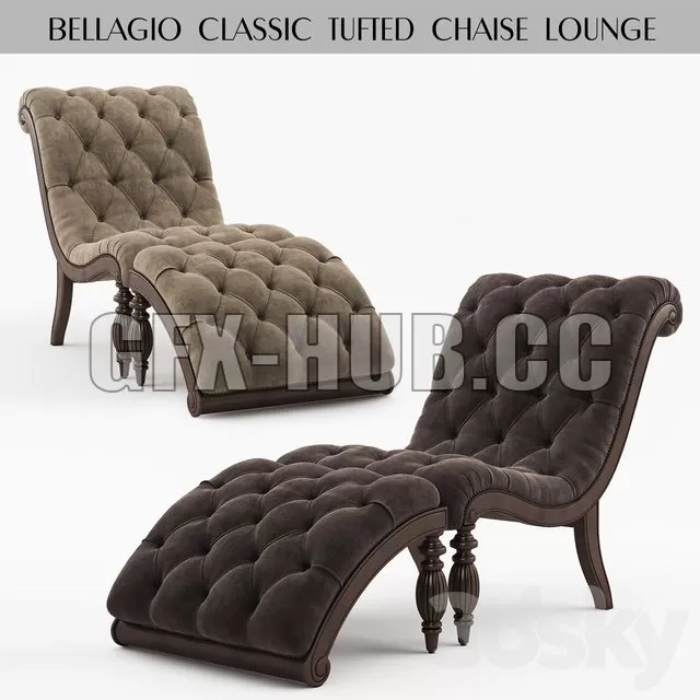 FURNITURE 3D MODELS – Bellagio Classic Tufted Chaise Lounge FURNITURE 3D MODELS – Bellagio Classic Tufted Chaise Lounge
