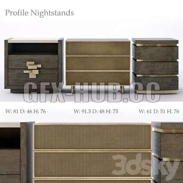 FURNITURE 3D MODELS – Bernhardt Profile Nightstand FURNITURE 3D MODELS – Bernhardt Profile Nightstand