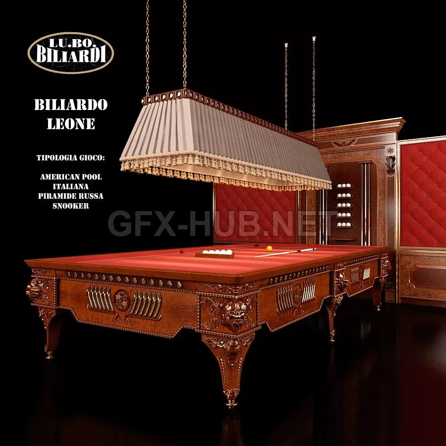 FURNITURE 3D MODELS – BILIARDO LEONE FURNITURE 3D MODELS – BILIARDO LEONE