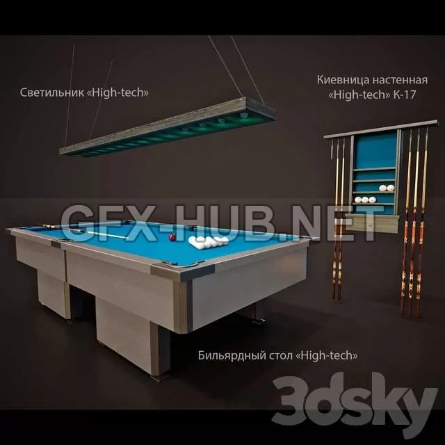 FURNITURE 3D MODELS – Billiard collection of High-tech FURNITURE 3D MODELS – Billiard collection of High-tech
