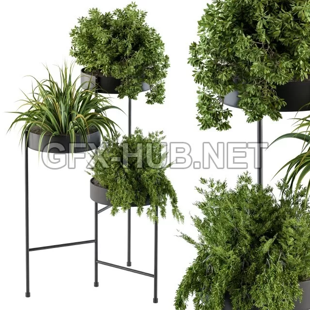 FURNITURE 3D MODELS – Black round plant box FURNITURE 3D MODELS – Black round plant box