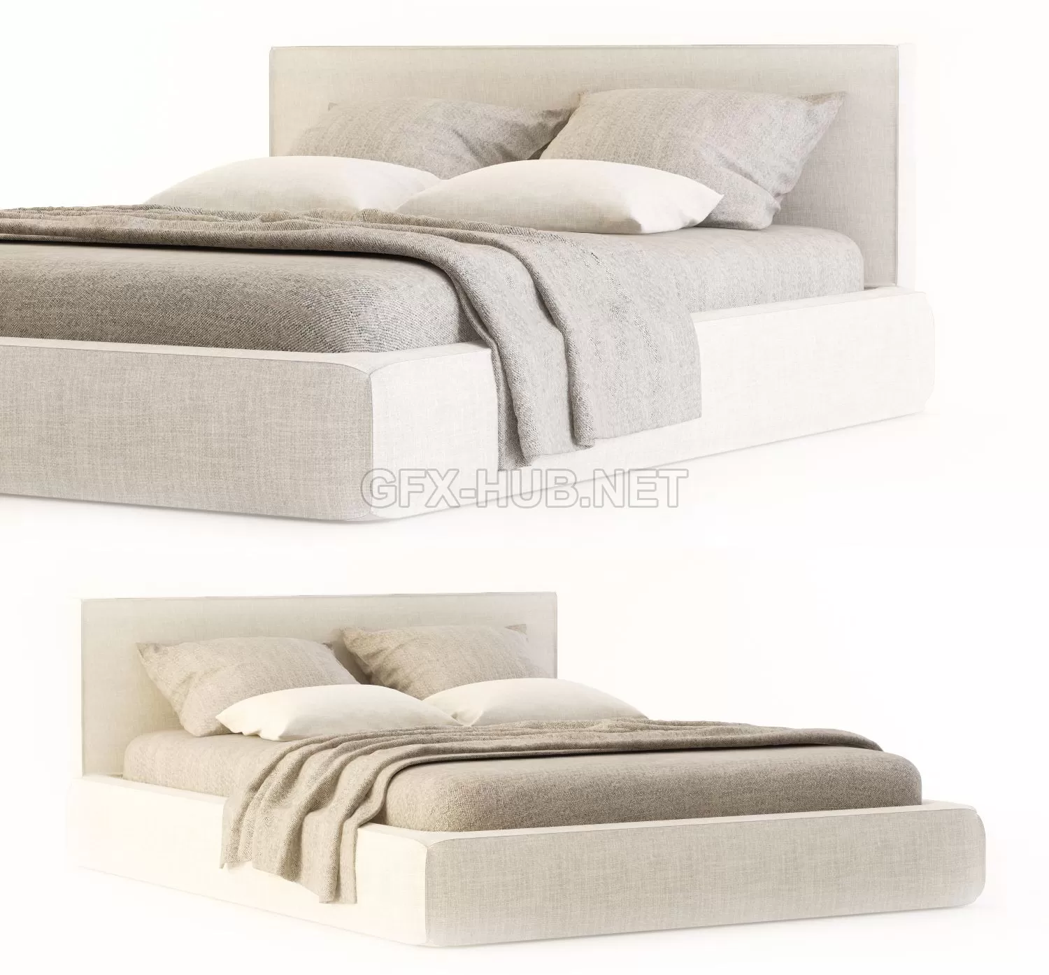 FURNITURE 3D MODELS – Bloom bed by BONALDO FURNITURE 3D MODELS – Bloom bed by BONALDO