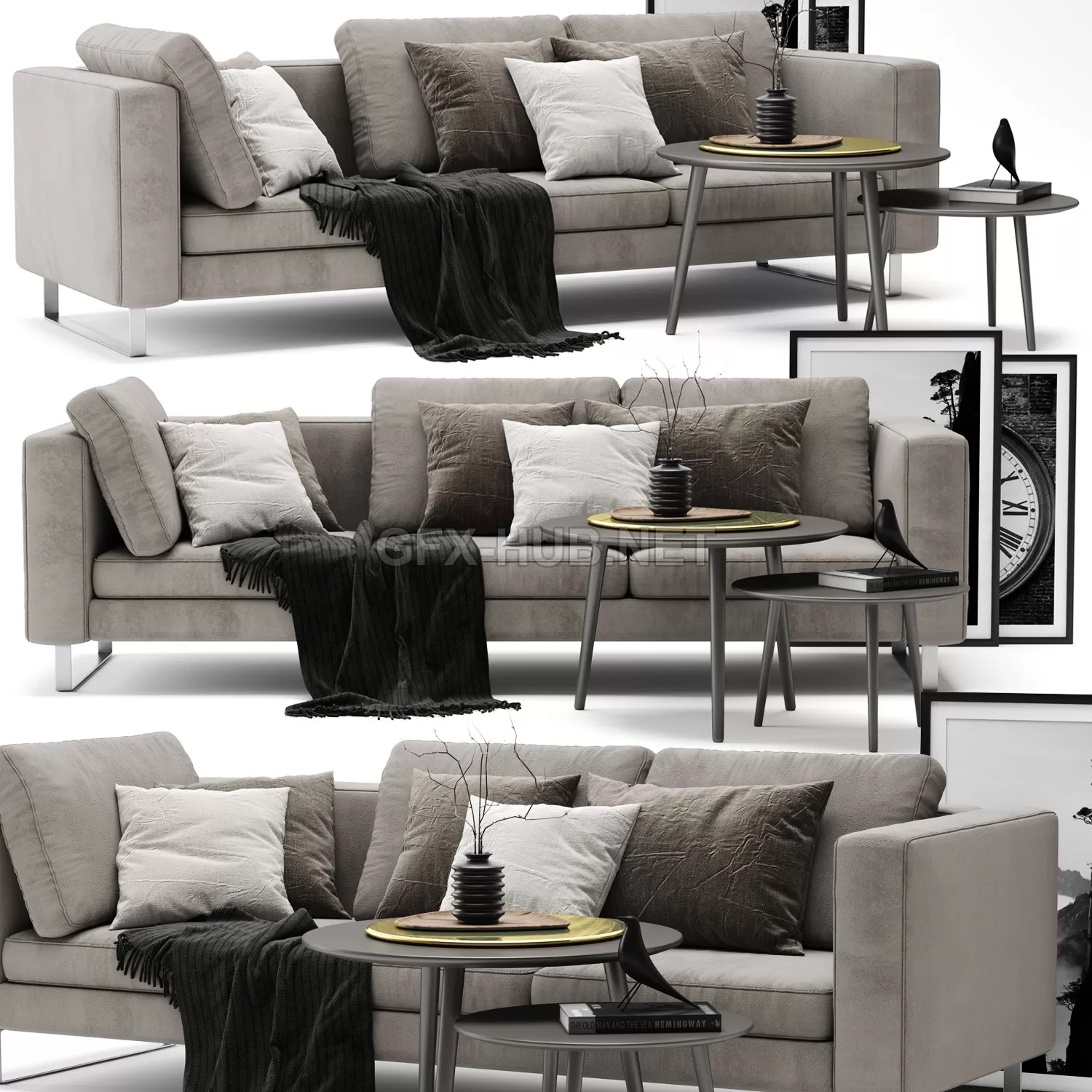 FURNITURE 3D MODELS – BoConcept Indivi Sofa A FURNITURE 3D MODELS – BoConcept Indivi Sofa A