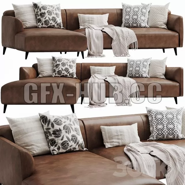 FURNITURE 3D MODELS – Boconcept Nodena Chaise Lounge FURNITURE 3D MODELS – Boconcept Nodena Chaise Lounge