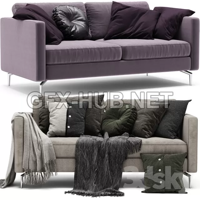 FURNITURE 3D MODELS – BoConcept Osaka Sofa A FURNITURE 3D MODELS – BoConcept Osaka Sofa A