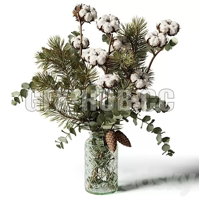 FURNITURE 3D MODELS – Bouquet of Eucalyptus 1 FURNITURE 3D MODELS – Bouquet of Eucalyptus 1