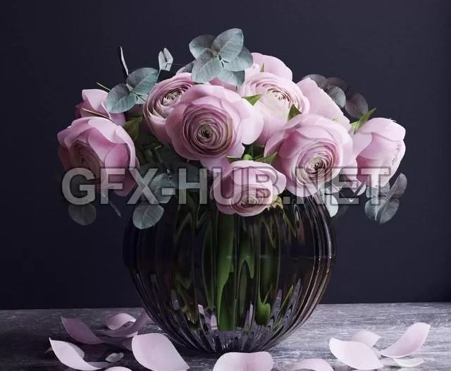 FURNITURE 3D MODELS – Bouquet of flowers in a vase 7 FURNITURE 3D MODELS – Bouquet of flowers in a vase 7