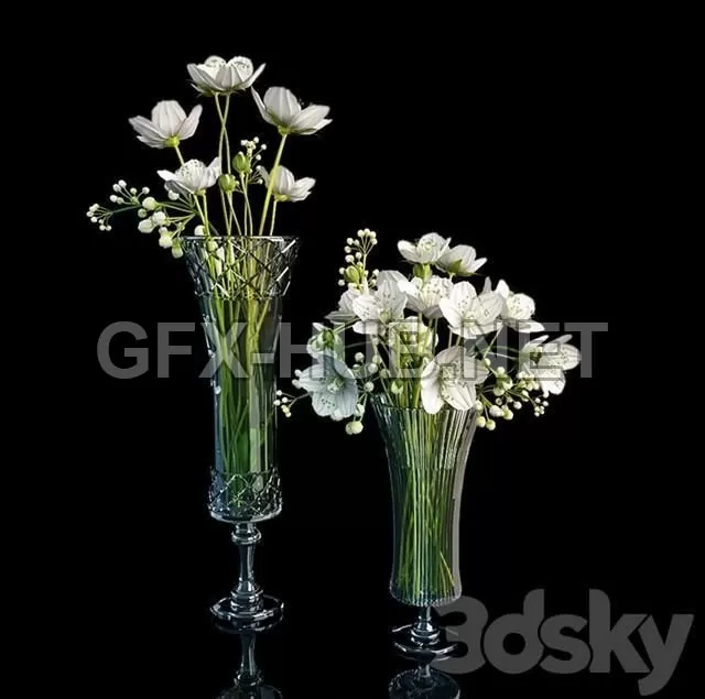 FURNITURE 3D MODELS – Bouquet of white flowers FURNITURE 3D MODELS – Bouquet of white flowers