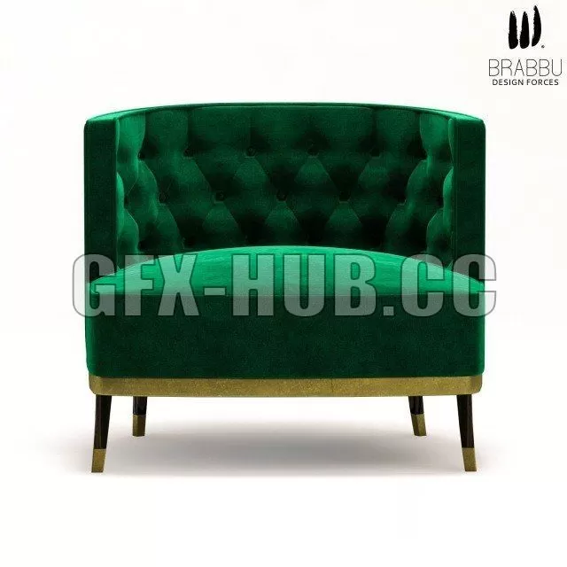 FURNITURE 3D MODELS – Brabbu Bourbon armchair