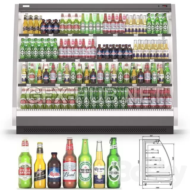 FURNITURE 3D MODELS – Brandford Ikar with beer bottle