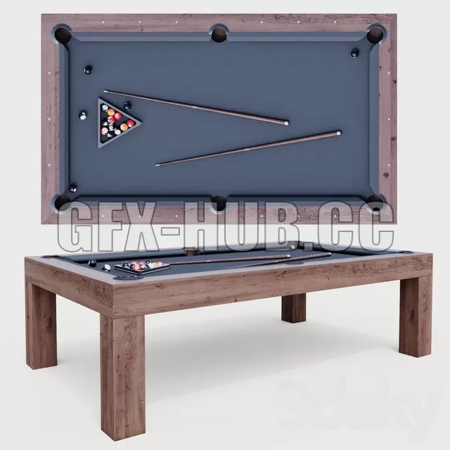 FURNITURE 3D MODELS – BRUNSWICK PARSONS BILLIARDS TABLE