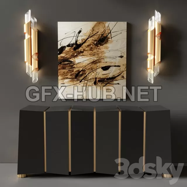 FURNITURE 3D MODELS – Buffet SIDEBOARD LUXXU DARIAN