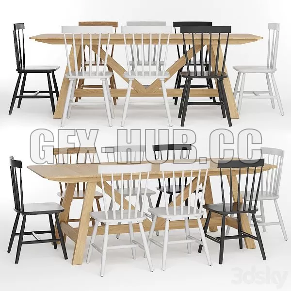 FURNITURE 3D MODELS – Buondi Table and JIMI Chairs