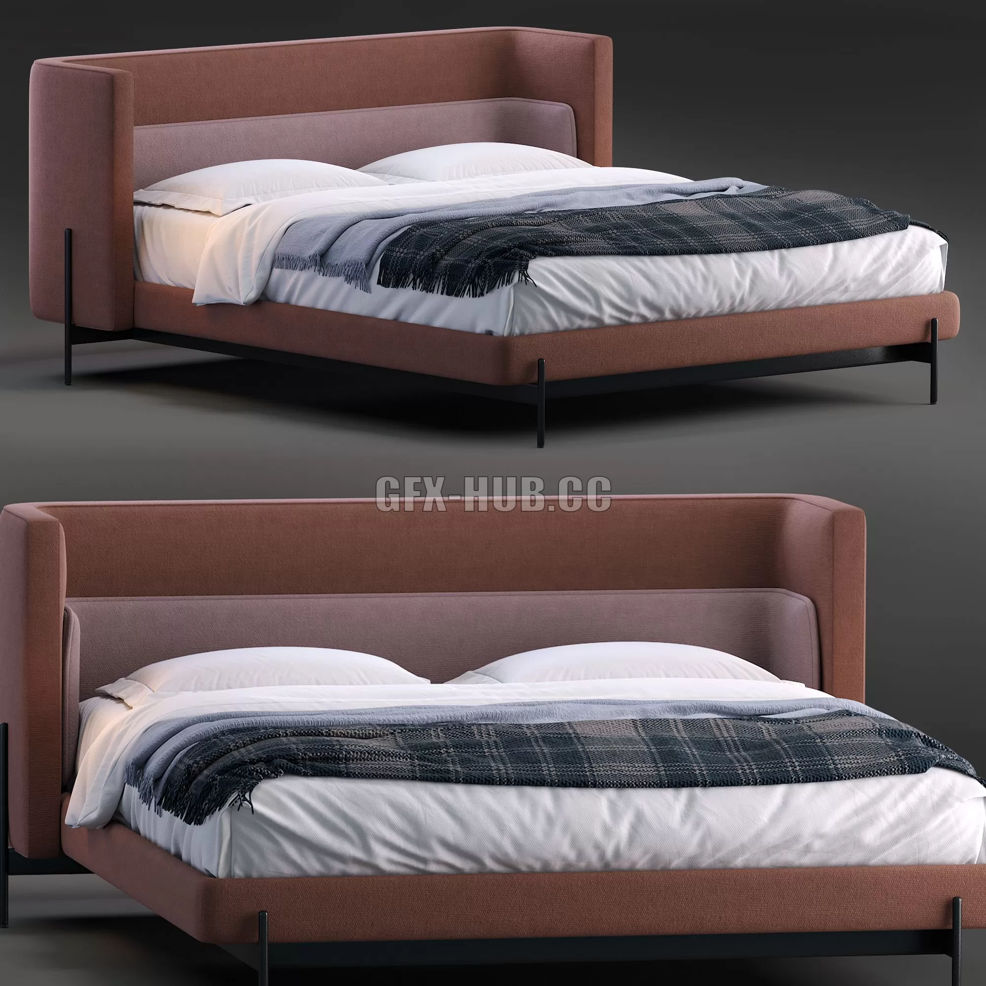 FURNITURE 3D MODELS – Busnelli Bed Yume
