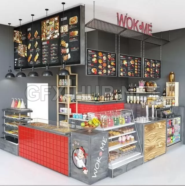 FURNITURE 3D MODELS – CafeShopWok-01