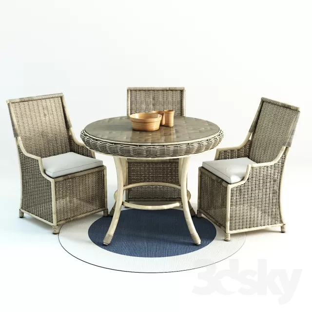 3DSKYMODEL – Dining Table sets – 3927