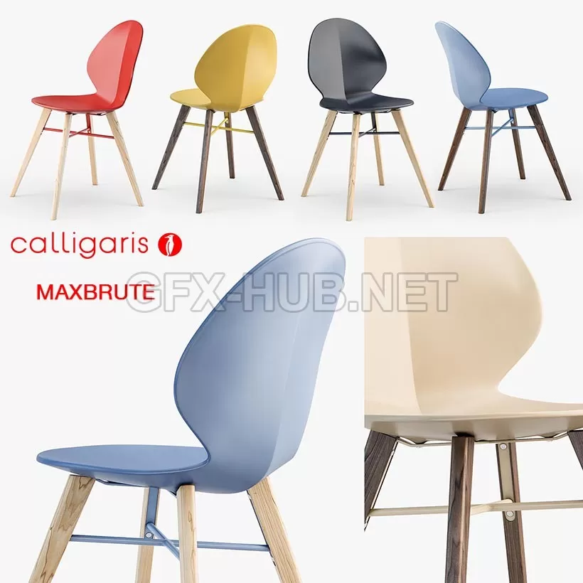 FURNITURE 3D MODELS – Calligaris Basil w chair
