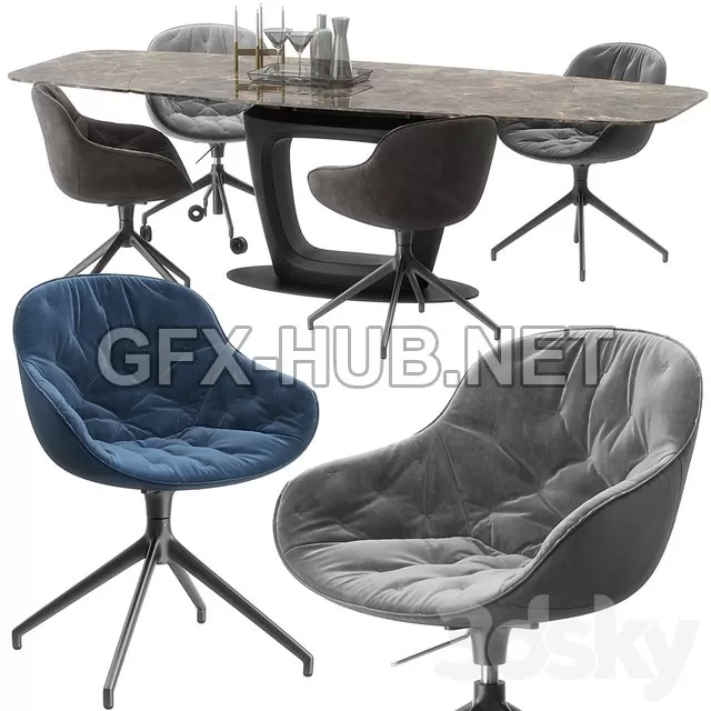 FURNITURE 3D MODELS – Calligaris Orbital Table Set