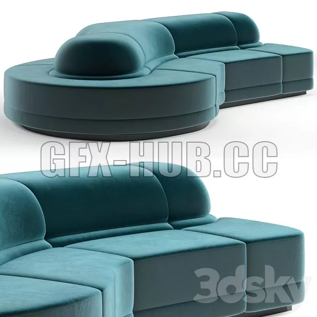 FURNITURE 3D MODELS – Canape Rond Sofa