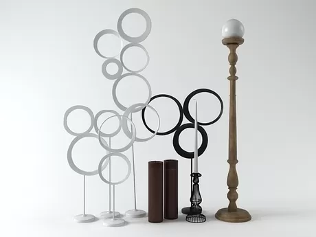 FURNITURE 3D MODELS – Candleset FURNITURE 3D MODELS – Candleset