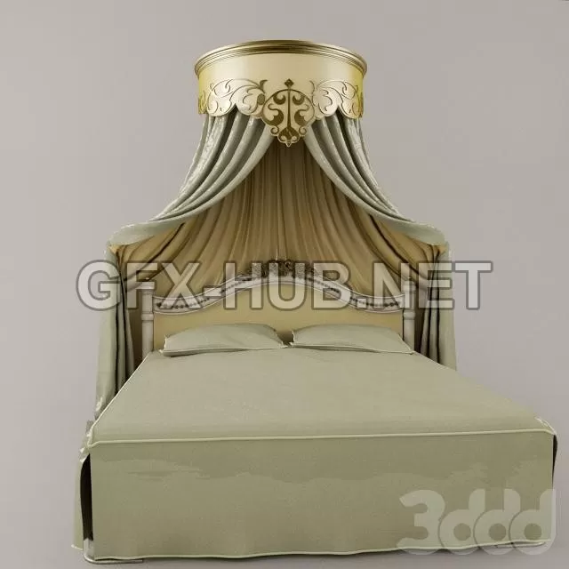 FURNITURE 3D MODELS – Canopy bed classic style FURNITURE 3D MODELS – Canopy bed classic style