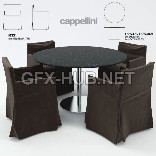 FURNITURE 3D MODELS – Cappellini Serie 331 FURNITURE 3D MODELS – Cappellini Serie 331