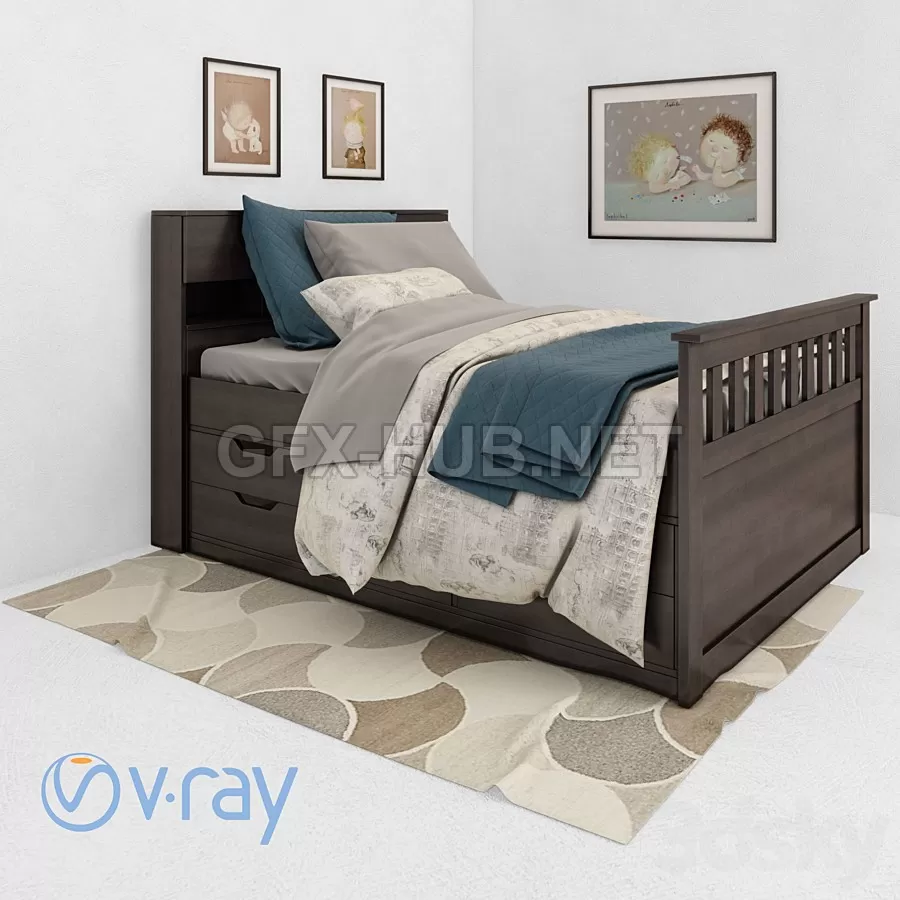 FURNITURE 3D MODELS – Captain’s Bed FURNITURE 3D MODELS – Captain’s Bed