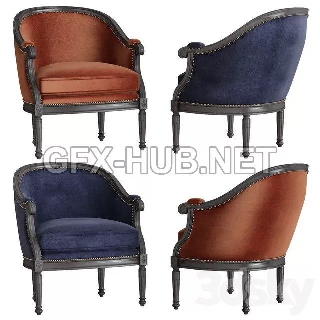 FURNITURE 3D MODELS – Caracole Upholstery Chair FURNITURE 3D MODELS – Caracole Upholstery Chair