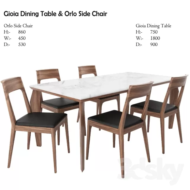 3DSKYMODEL – Dining Table sets – 3933