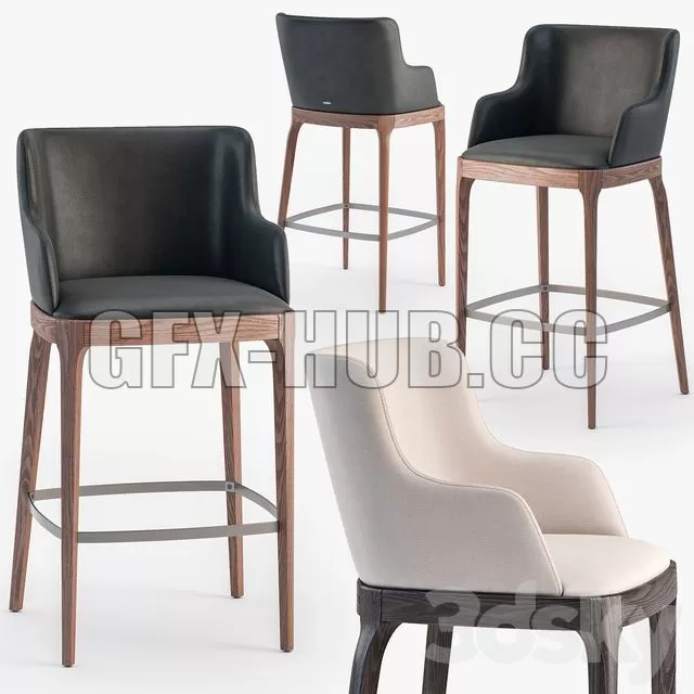 FURNITURE 3D MODELS – Cattelan Italia Magda stool set 2