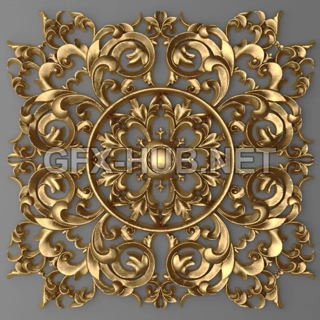 FURNITURE 3D MODELS – Ceiling decor monogram