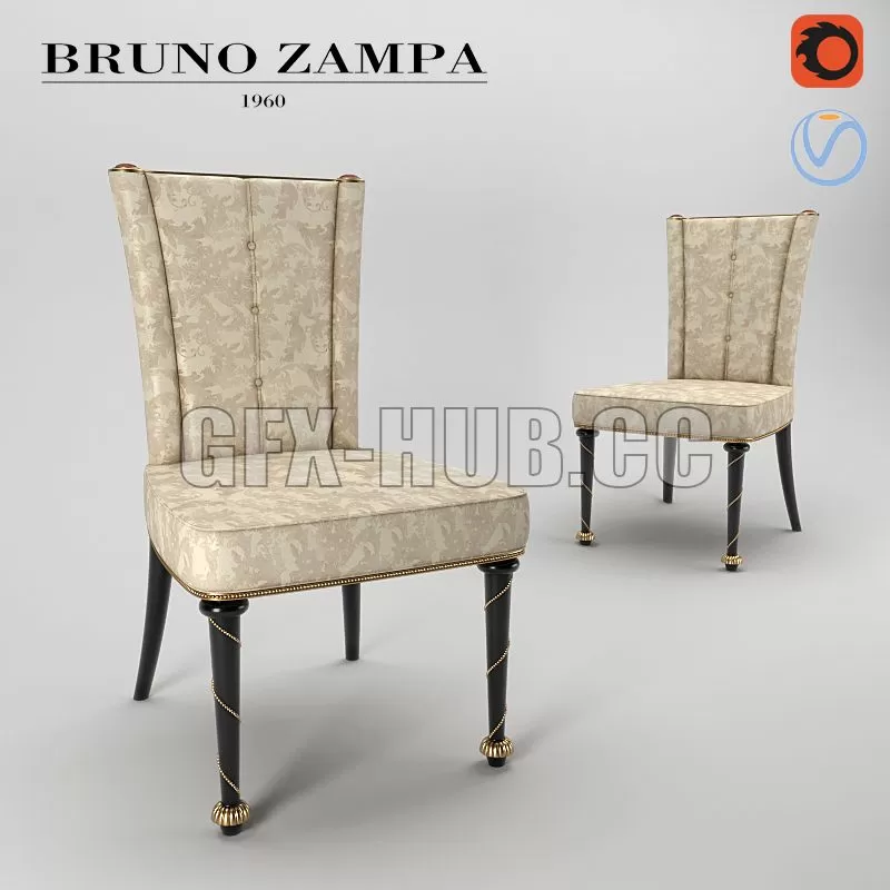 FURNITURE 3D MODELS – Chair Anthilia by Bruno Zampa