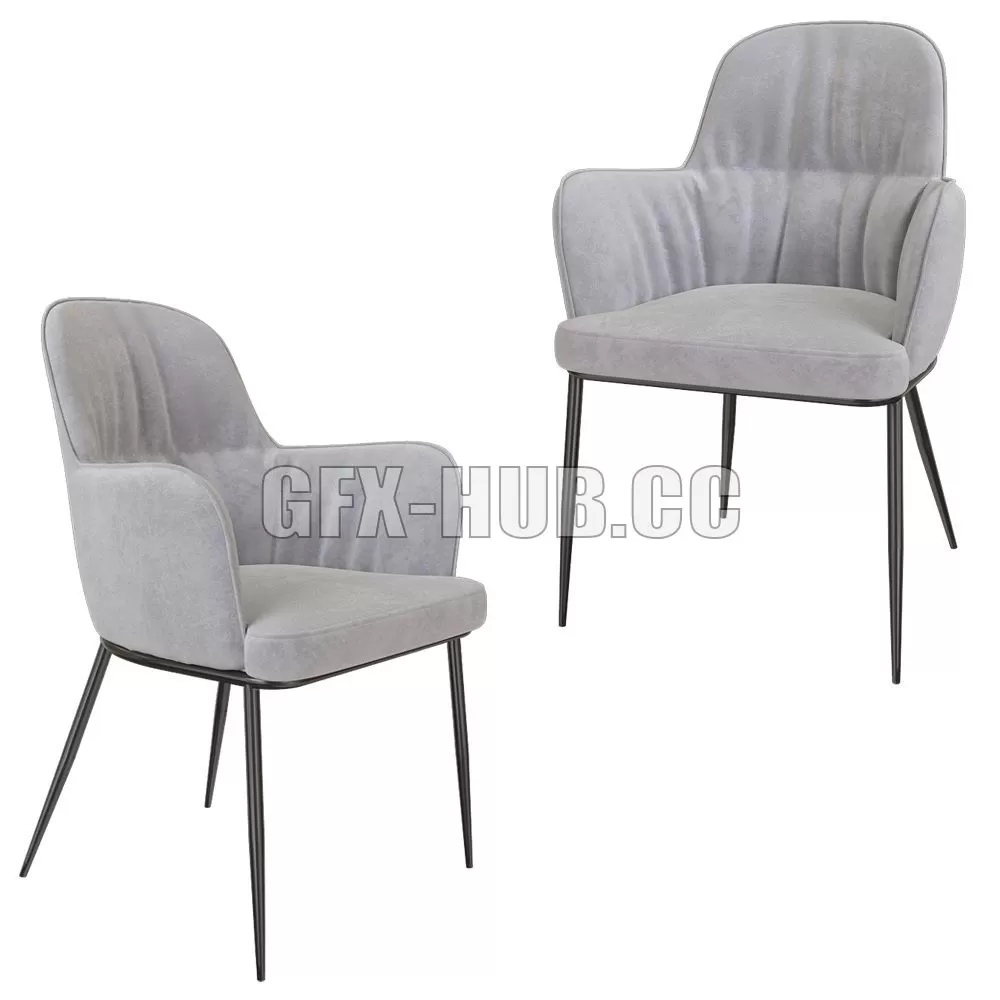 FURNITURE 3D MODELS – Chair with armrests Barkley