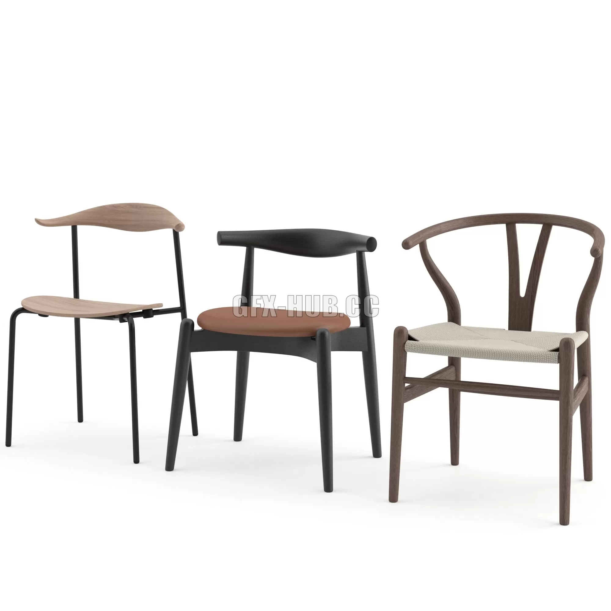 FURNITURE 3D MODELS – Chairs Collection by Carl Hansen