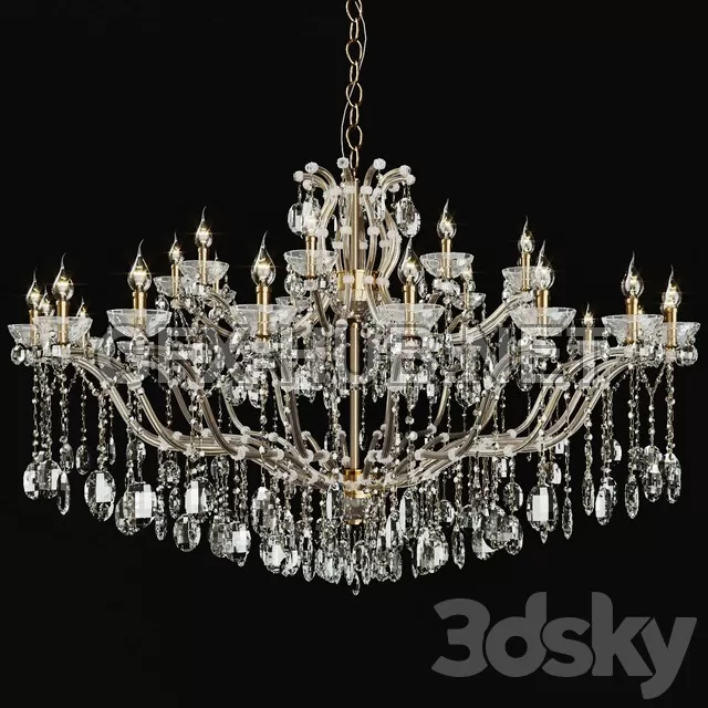 FURNITURE 3D MODELS – Chandelier Crystal Lux Hollywood