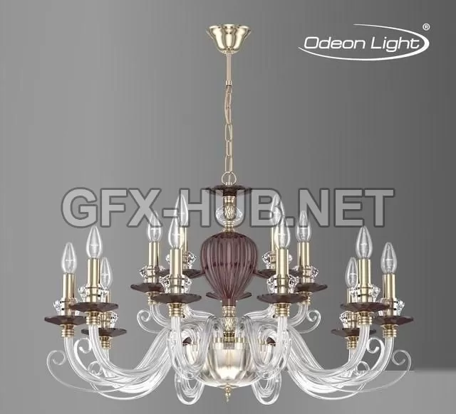 FURNITURE 3D MODELS – Chandelier ODEON LIGHT 3929