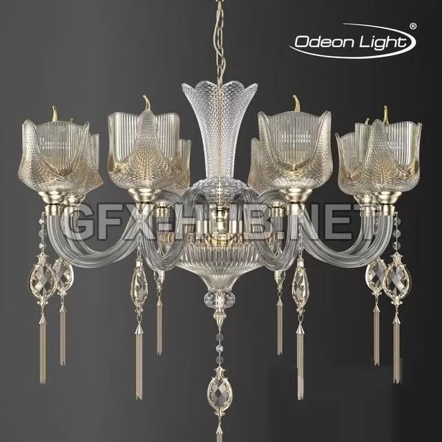 FURNITURE 3D MODELS – Chandelier ODEON LIGHT 4002-8 CORSA