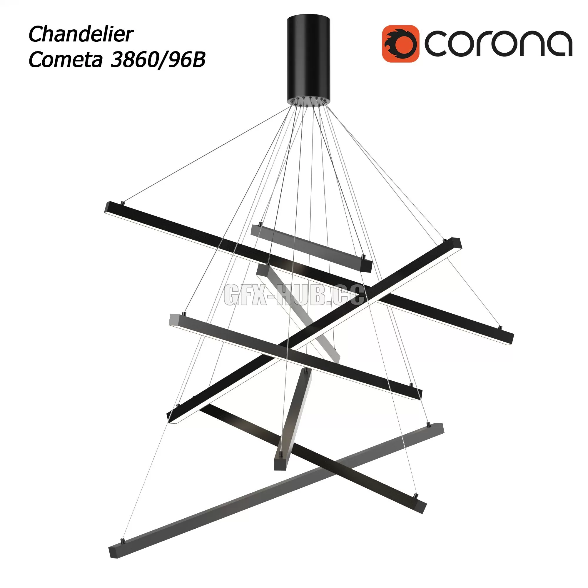 FURNITURE 3D MODELS – Chandelier Odeon Light Cometa