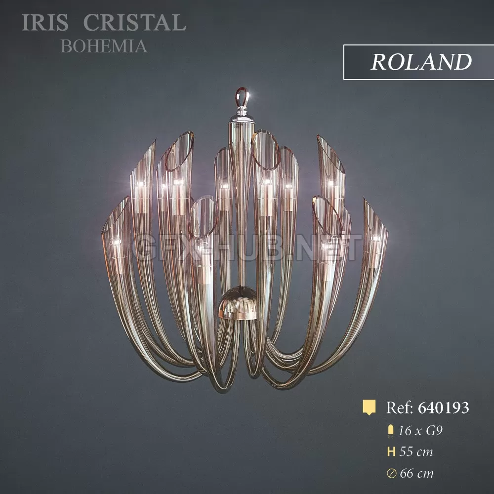 FURNITURE 3D MODELS – Chandelier ROLAND Luxus Bohemia