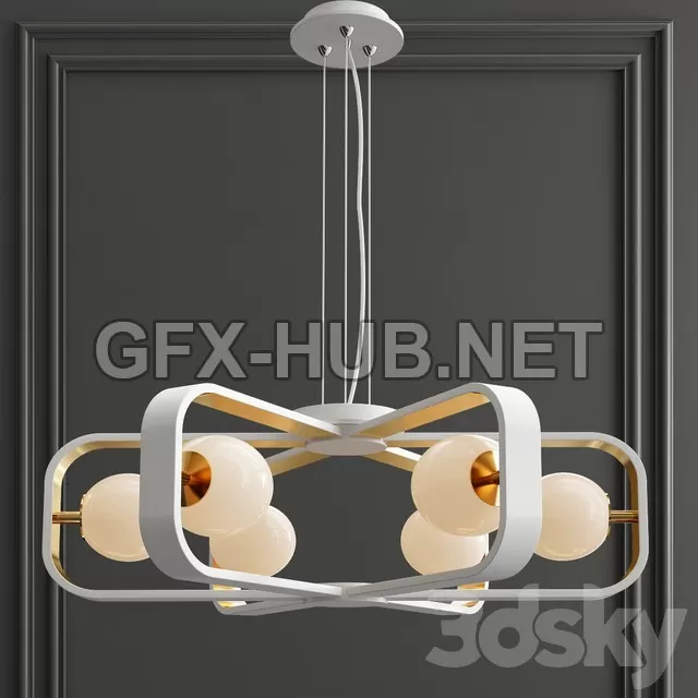 FURNITURE 3D MODELS – Chandelier Suspension Light Avola Gold Maytoni Modern